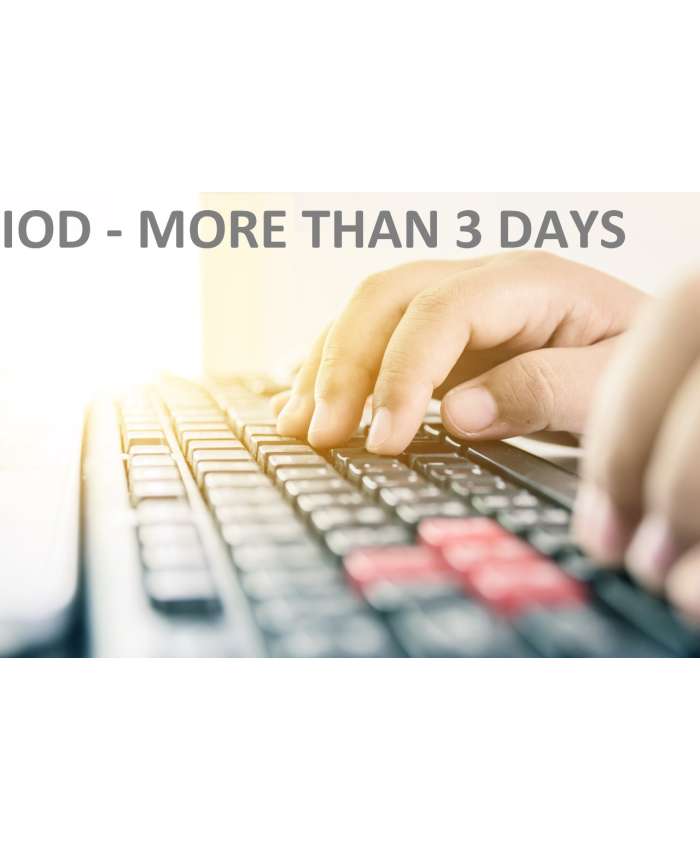 Reporting and Capturing of an IOD - More than 3 Days