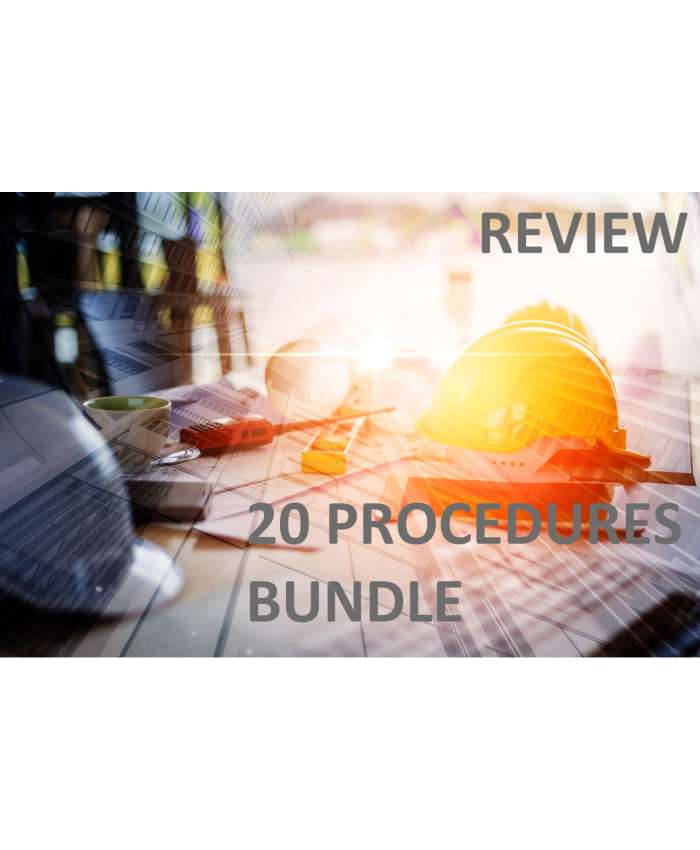 Safe Operating Procedure (SOP) - Review - 20 Procedures Bundle