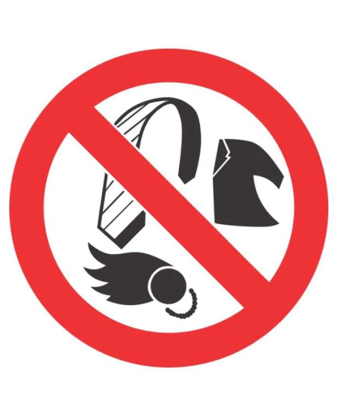 No Loose Clothing or Jewellery - PV12 - CDK - 290