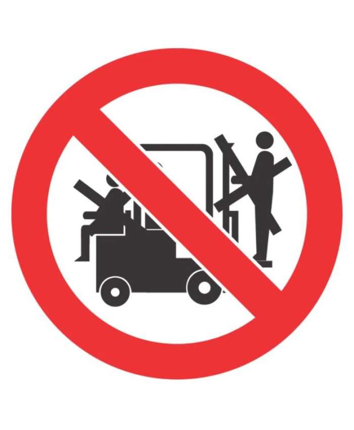 No Lifting on Forklift - PV29 - CDK - 290
