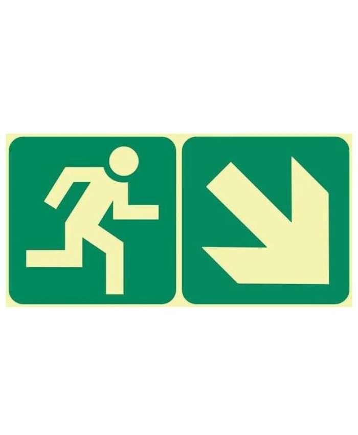 Running Man Right & Diagonal Down Arrow - GP22 - PHT - 380