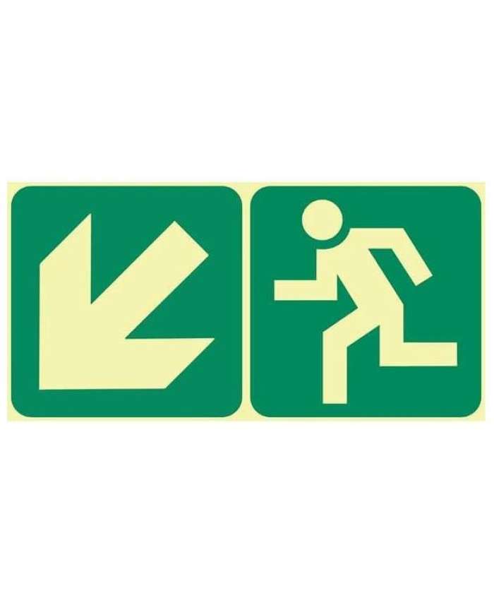 Running Man Left & Diagonal Down Arrow - GP23 - PHT - 380